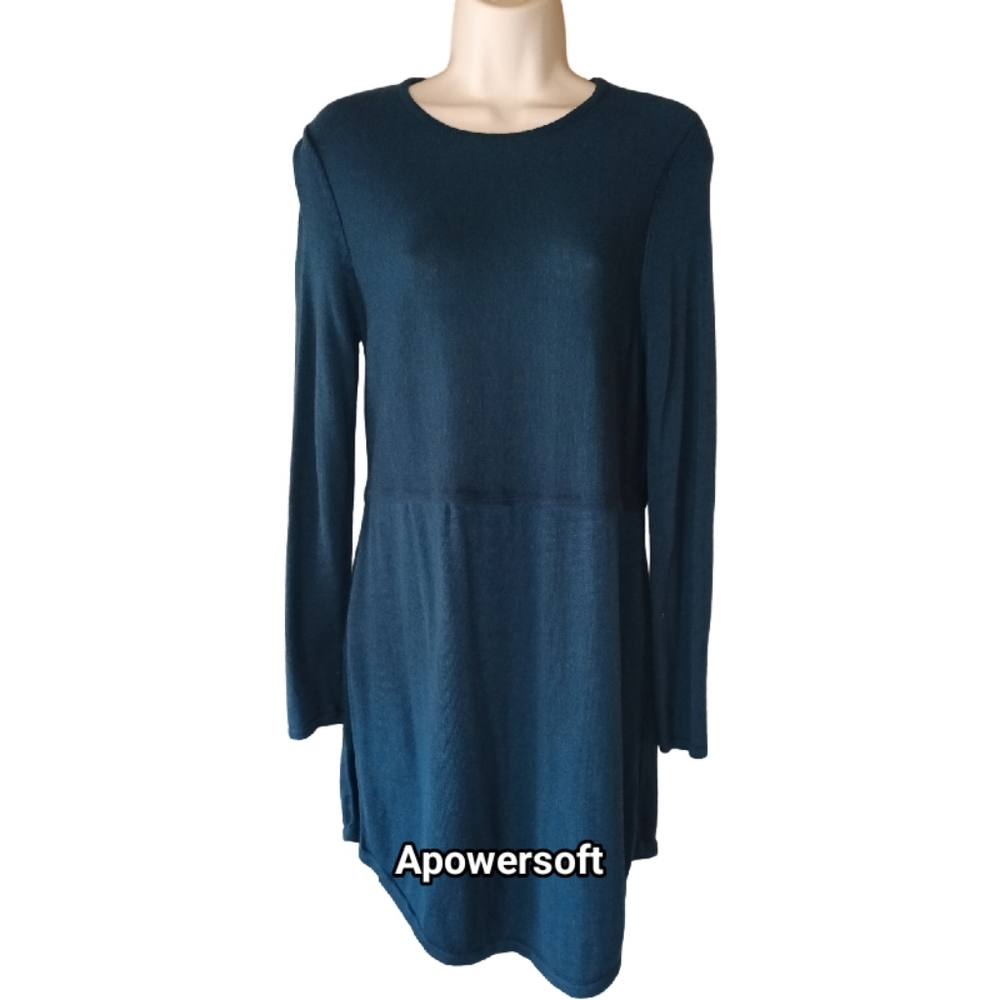 J. Jill XS Deep Teal Wool-Blend Tunic Sweater